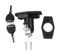 Besttoolifes Verrou de porte de compartiment avec 2 clés, design poussoir pour portes de cabine de camping-car et de caravane, convient aux portes de 27 à 50 mm d'épaisseur, noir (blanc 1500 mAH)