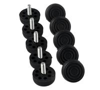 Besttoolifes Vis de meubles | Vis de table réglable en hauteur avec filetage métrique M6/M8/M10 | Niveleurs à vis en plastique noir pour chaises tabourets Réduction du bruit (M6 x 30 x 20 mm)