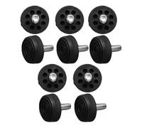 Besttoolifes Vis de meubles | Vis de table réglable en hauteur avec filetage métrique M6/M8/M10 | Niveleurs à vis en plastique noir pour chaises tabourets Réduction du bruit (M8 x 30 x 20 mm)