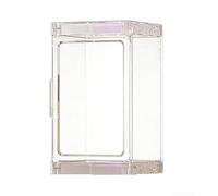 Besttoolifes Vitrine en acrylique, protection empilable pour figurines en vinyle, boîte de rangement anti-poussière pour objets de collection (transparent, 9 x 9 cm)