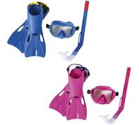 Bestway 25039 Ensemble de plongée avec tuba LIL FLAPPER - palmes, lunettes, tuba