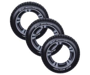 BESTWAY 36016PB - Roue Flottante Gonflable pour Enfants de 91 cm avec soupape de sécurité pour Un gonflage et Un dégonflage Rapides pour garçons et Filles de Plus de 10 Ans (Lot de 3)