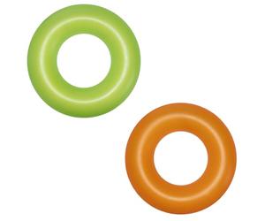 Bestway 36024 Bouée Ronde Néon Givré Diamètre 76 cm, 3 Couleurs Assorties