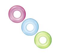 Bestway 36025 Bouée ronde Néon givré diamètre 91 cm, 3 couleurs assorties