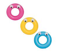 Bestway 36119 Bouée Gros Yeux diamètre 91 cm, 3 couleurs assorties