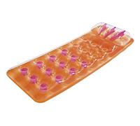 Bestway 43015 Matelas gonflable de plage - 188 x 71 cm - Avec appui-tête - Plaisir de bain pour l'eau (orange)