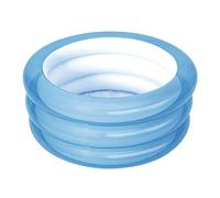 Bestway 51033 Piscinette Pataugeoire Ronde 3 Boudins avec Fond Gonflable 70 X 30 cm, 2 Couleurs Assorties