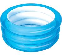 Bestway 51033 Piscinette pataugeoire ronde 3 boudins avec fond gonflable 70 x 30 cm, 2 couleurs assorties
