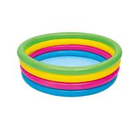 Bestway 51117 Piscine Pataugeoire Gonflable Ronde Arc en Ciel 4 Boudins 157 X 46 cm