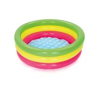Bestway 51128 Piscine gonflable pataugeoire ronde Arc en Ciel 3 boudins 70 x 24 cm