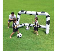 Bestway 52058 But de football gonflable 213 x 177 x 125 cm avec 2 ballons 36 cm