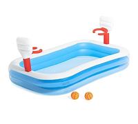 Bestway 54122 Piscine gonflable rectangulaire avec buts de basket 2 boudins 251 x 168 x 102 cm
