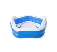 Bestway 54153 Piscine gonflable octogonale avec siètes et appuie-tête 213 x 206 x 69 cm Couleur