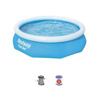 Piscine gonflable autoportante bleue BESTWAY 300 x 76 cm - piscine hors sol autostable ronde avec filtre