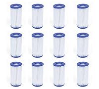 Bestway 58012E Lot de 12 cartouches de rechange pour pompe filtrante de piscine extérieure de type III/A 10,7 x 20,3 cm pour une utilisation dans les pompes filtrantes de 10,7 x 20,3 cm