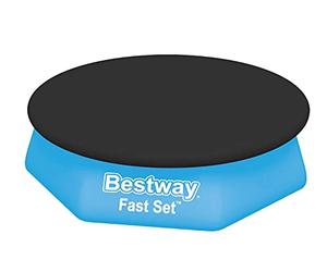 Bestway 58032 Bâche 4 Saisons pour Piscine Hors Sol Fast Set™ Ronde Diamètre 244 cm, Bleu