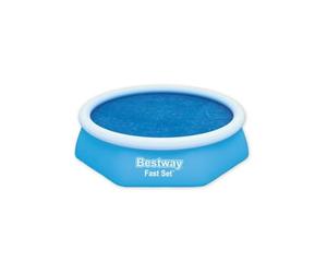 Bestway 58063E Bâche Solaire Diamètre 240 pour Piscine fast Set 274 x 76, Bleu, 240 x 240 x 1 cm