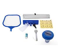 Bestway - Kit de nettoyage pour piscine : aspirateur venturi, épuisette, flotteur chimique, thermomètre flottant, bandelettes de test