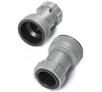 Bestway 58236 Lot de 2 Adaptateurs diamètre 38/32 Filetage Exterieur Gris