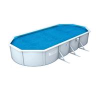 Bestway 58506E Bâche Solaire 600 x 350 pour Piscine Steel Wall 610 x 360 x 120, Bleu, 600 x 350 x 1 cm