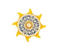 Bestway Bouée gonflable Sunny Sicily Island 2,26 m x 2,26 m Orange Taille unique