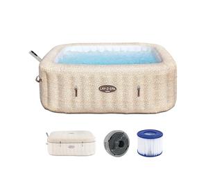 Bestway 79"x79"x28"/2.01mx2.01mx71cm Rome MaxHold EnergySense UltraFit Smart AirJet 7 Sable Marbre Carré