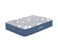 Bestway 80" x 60" x 14"/2.03m x 1.52m x 36cm Tritech Fashion Flock Air Mattress Queen Built-in AC Pump