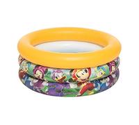 Bestway 91018 Disney Mickey Roadster Racers Piscine Ronde pour Bébés 3 Boudins 73 X 30 cm
