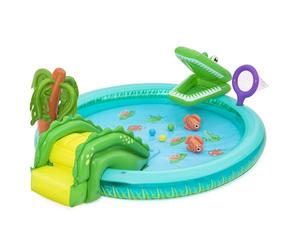 Bestway - Aire de Jeux et Piscine Gonflable pour Enfants Bestway Crocodile Cove - 224 cm x 181 cm x 72 cm - Multicolore