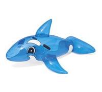 Bestway Blue Whale Ride-on, Kids Inflatable Pool Float with Handles, Beach Toy, Blue