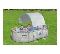 Bestway Auvent de piscine hors sol Blanc auvent de piscine hors sol