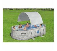Bestway Auvent de piscine hors sol Blanc, auvent de piscine hors sol, pare-soleil, parasol, auvent, pare-soleil pour piscine 93801