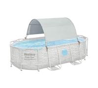 Bestway Auvent pour piscines tubulaires ovales et rectangulaires Entre 2,10 et 3,40m de Large, Protection UV