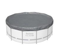 Bestway Bâche de protection pour piscine hors sol Premium hivernale renforcée Ø 3,66 m Gris renforcé