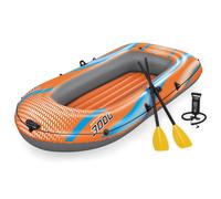 Bestway Bateau gonflable Orange PVC Vaisseau d'aventure de loisirs léger d'Été v
