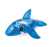 Bestway Blue Whale Ride-on, Kids Inflatable Pool Float with Handles, Beach Toy, Blue