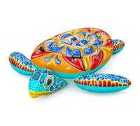 Bestway Bouée à chevaucher pour Enfants Mediterranean Turtle - 186 cm x 168 cm x 42 cm - Multicolore