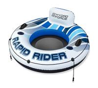 Bestway - Bouée de rivière 1 Personne Rapid Rider - 122 cm x 122 cm x 48,5 cm - Blanc/Bleu