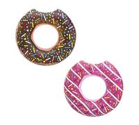 BESTWAY - Bouée Donut - Multicolore - 36118 - 107 cm - Vinyle - Jeu de Plein Air - dès 12 ans