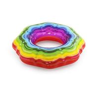 Bestway Bouée gonflable Rainbow Ribbon design arc-en-ciel multicolore Ø 1,15 m