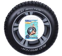 Bestway Bouée Pneu de Voiture - Diamètre 91CM - PVC - Noir/Blanc