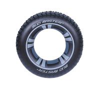 BESTWAY - Bouée Pneu - Gonflable - 36016 - Noir - Vinyle - 20 cm de Diametre - Jouet Enfant Adulte - Jeu de Plein Air - Piscine - À Partir de 10 Ans