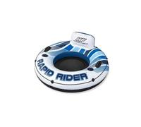 Bestway Bouée Rapid Rider Diamètre 135 Cm, Fond Maille Filet, Dossier, 2 Porte-Gobelets