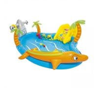 Bestway 53067 Aire de jeux pataugeoire Vie de la Mer 280 x 257 x 87 cm avec arroseur