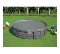 Bestway Couverture de piscine 1 Ø4,27 m Rond Polyester Gris for 42035731