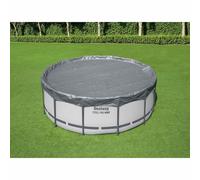 Bestway Couverture de piscine Gris Polyester protectrice extérieure Accessoire v
