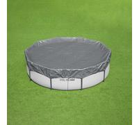 Bestway Couverture de piscine Gris Polyester protectrice extérieure Accessoire v