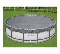 Bestway Couverture de piscine Gris Polyester protectrice extérieure Accessoire v