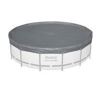 vidaXL Bâche de protection pour piscine hors-sol Bestway renforcée Ø 4,27 m Gris