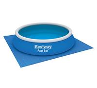 Bestway Couvre-piscine Rectangulaire Vinyle Bleu 488 x 488 cm, Mod 58003, 11.73 cm de Hauteur, Pour Piscine